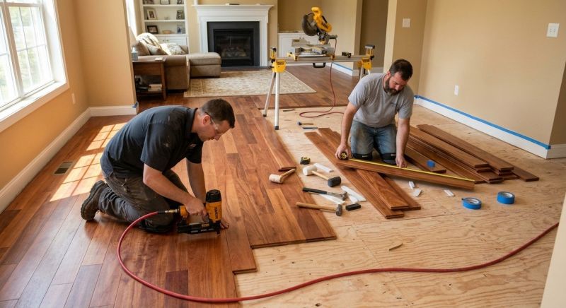 Cherry Floor Installation in Sarasota County, FL