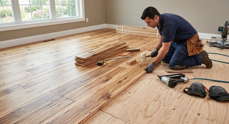 Hickory Floor Installation in Sarasota, FL