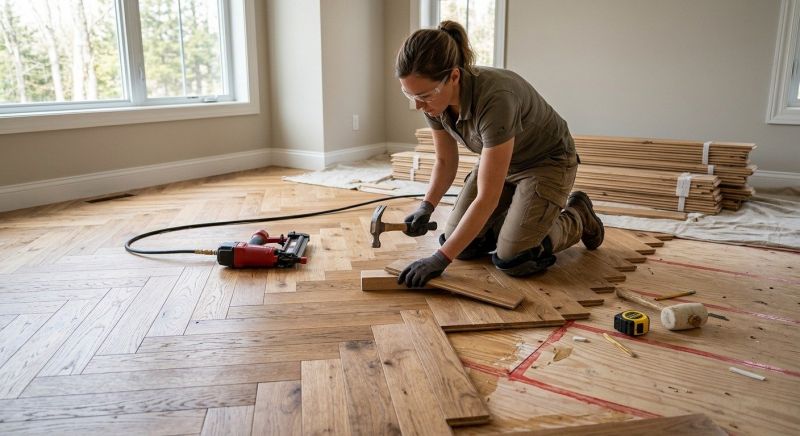 Hickory Floor Installation in Sarasota, FL